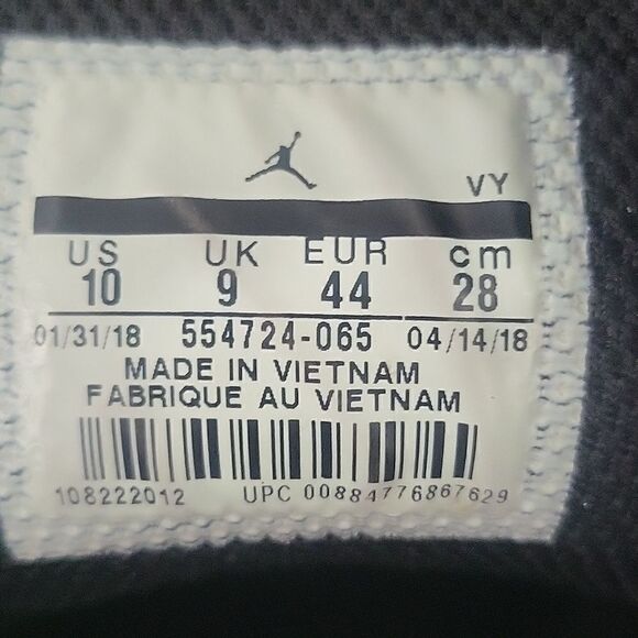 Nike Air Jordan mid multicolor swoosh black in size 10  used in good condition - Picture 6 of 6